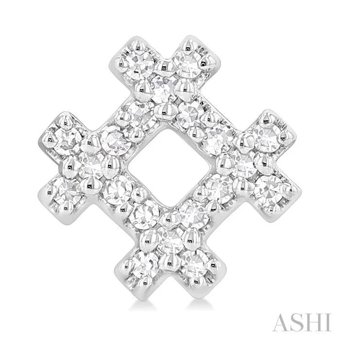 Hashtag Petite Diamond Fashion Earrings