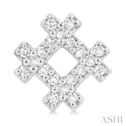 Hashtag Petite Diamond Fashion Earrings
