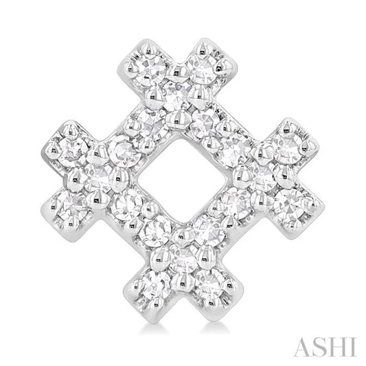Hashtag Petite Diamond Fashion Earrings