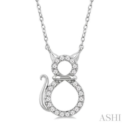 Cat Petite Diamond Fashion Pendant