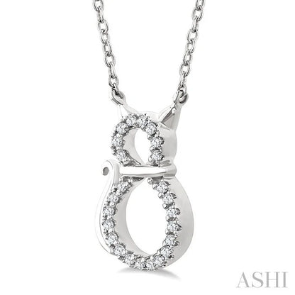 Cat Petite Diamond Fashion Pendant