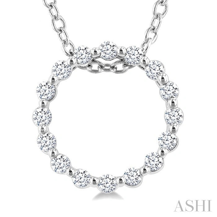 Petite Circle Diamond Fashion Pendant