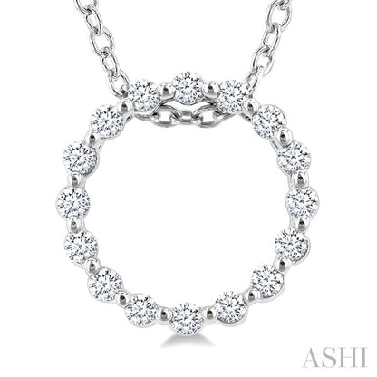 Petite Circle Diamond Fashion Pendant