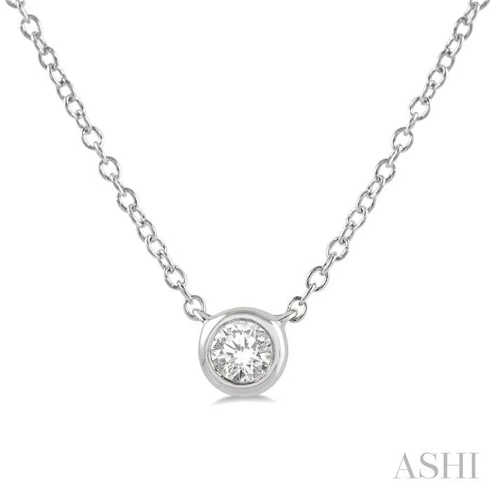 Bezel Set Petite Diamond Fashion Pendant