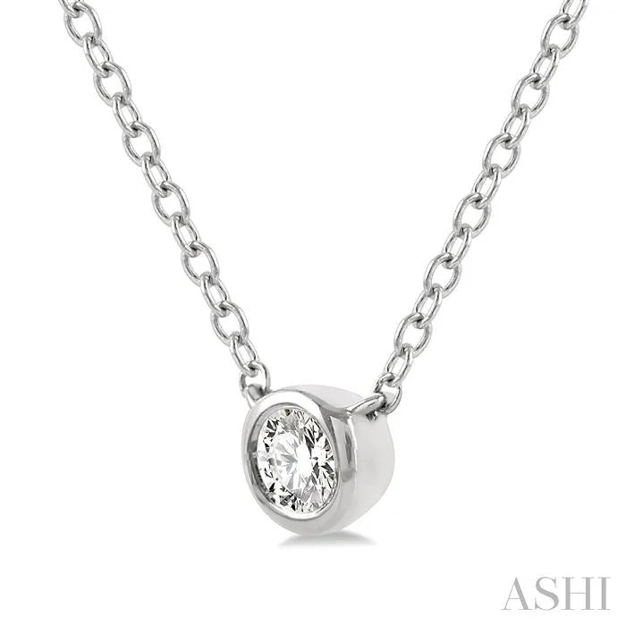 Bezel Set Petite Diamond Fashion Pendant