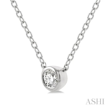 Bezel Set Petite Diamond Fashion Pendant