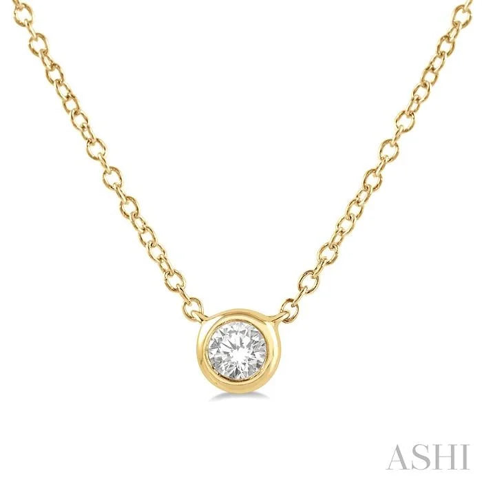 Bezel Set Petite Diamond Fashion Pendant