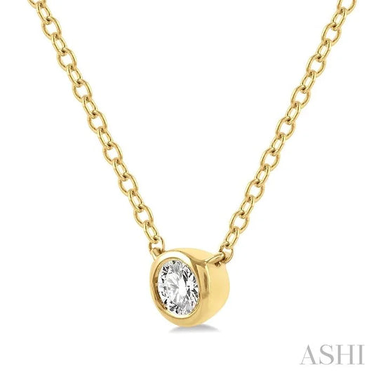 Bezel Set Petite Diamond Fashion Pendant