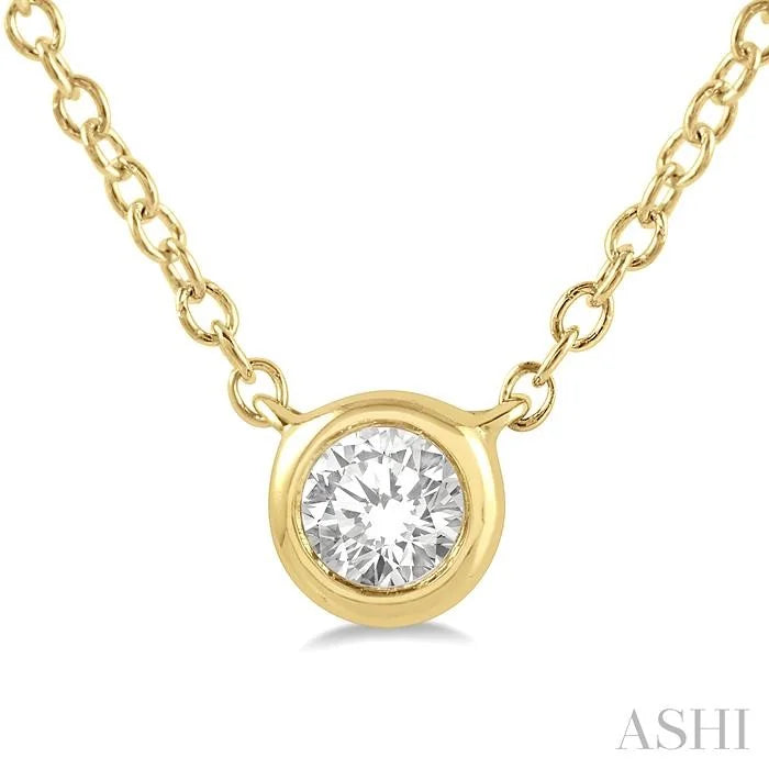 Bezel Set Petite Diamond Fashion Pendant