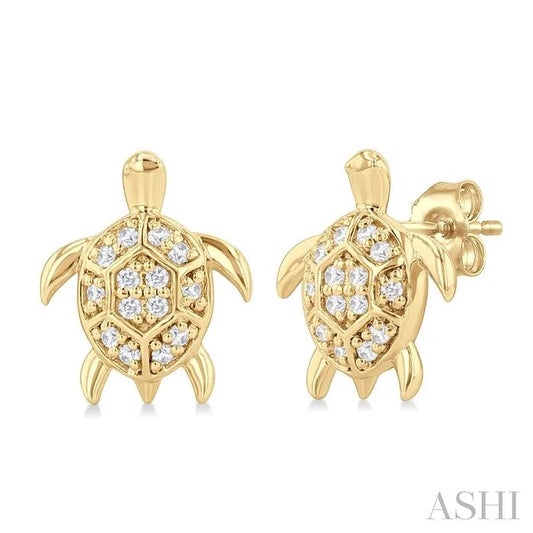 Turtle Petite Diamond Fashion Earrings