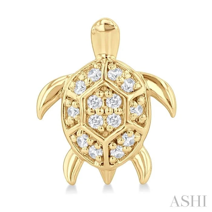 Turtle Petite Diamond Fashion Earrings