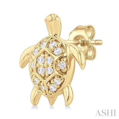 Turtle Petite Diamond Fashion Earrings