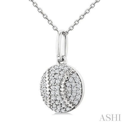 Baseball Petite Diamond Fashion Pendant