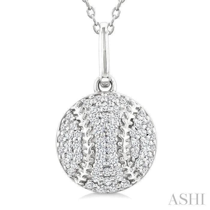Baseball Petite Diamond Fashion Pendant