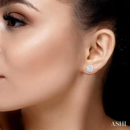 Disco Ball Petite Diamond Fashion Earrings