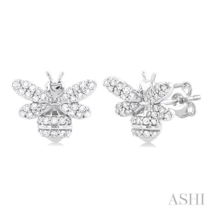 Bumble Bee Petite Diamond Fashion Earrings