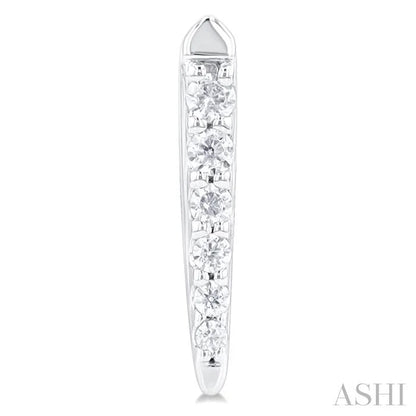 Vertical Bar Graduated Petite Diamond Fashion Earrings