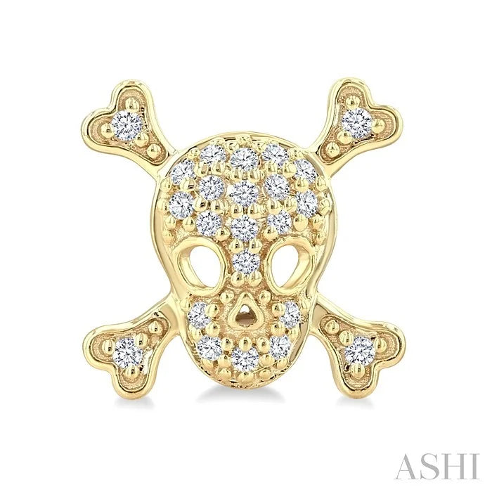 Skull Petite Diamond Fashion Earrings
