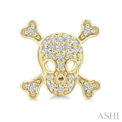 Skull Petite Diamond Fashion Earrings