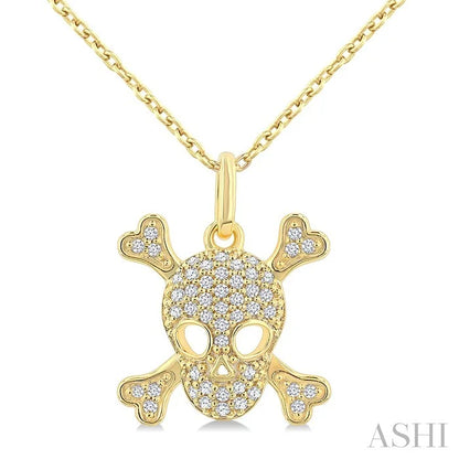 Skull Petite Diamond Fashion Pendant
