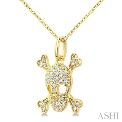 Skull Petite Diamond Fashion Pendant