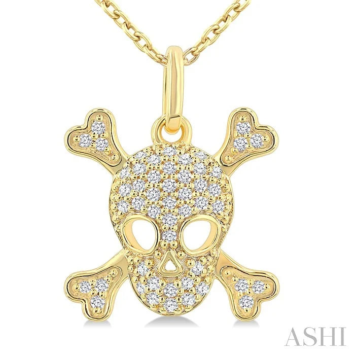 Skull Petite Diamond Fashion Pendant