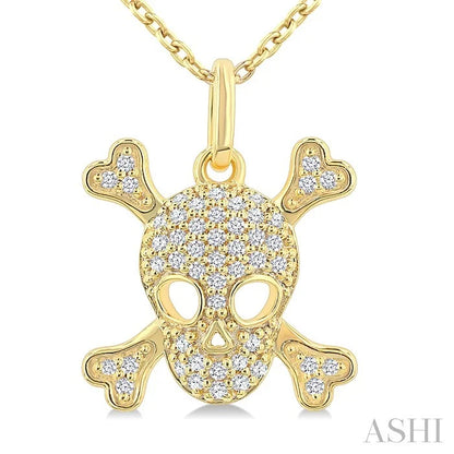 Skull Petite Diamond Fashion Pendant