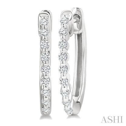 Petite Diamond Fashion Hoop Earrings
