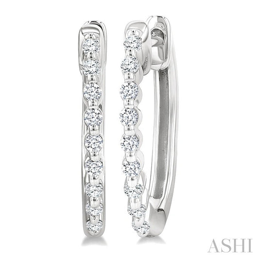 Petite Diamond Fashion Hoop Earrings