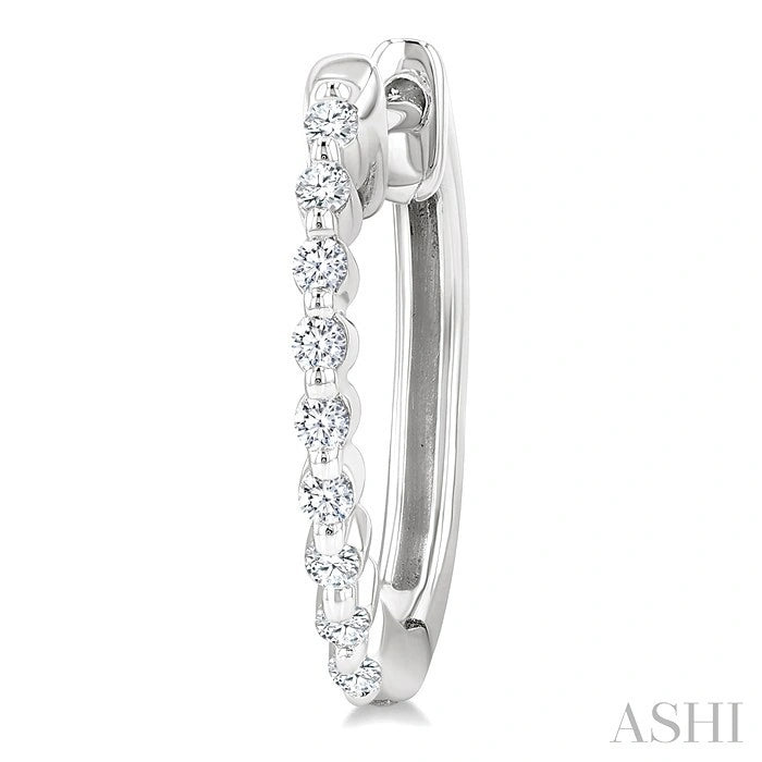Petite Diamond Fashion Hoop Earrings