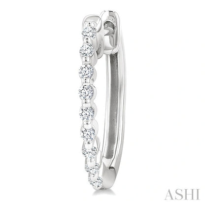 Petite Diamond Fashion Hoop Earrings