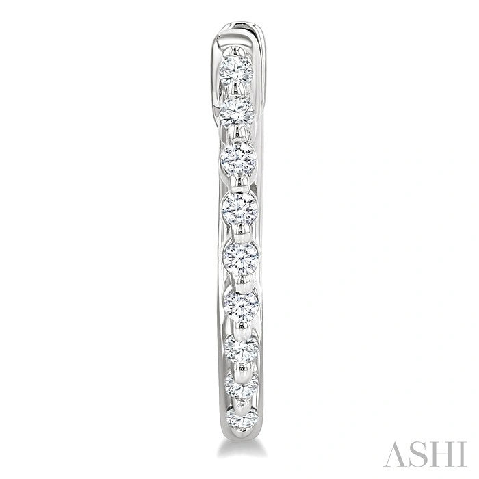 Petite Diamond Fashion Hoop Earrings