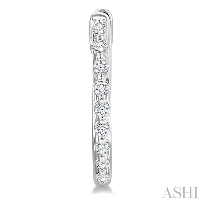 Petite Diamond Fashion Hoop Earrings