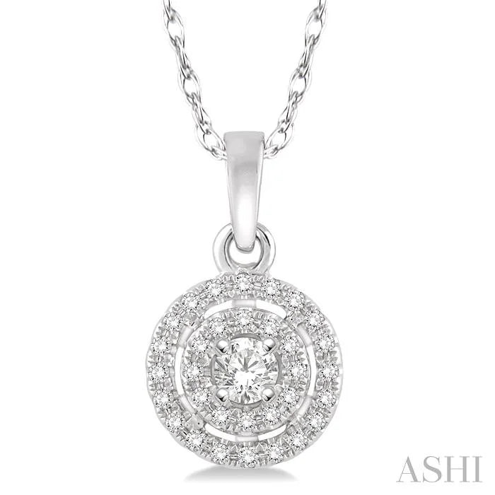Round Shape Halo Diamond Fashion Pendant
