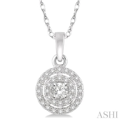 Round Shape Halo Diamond Fashion Pendant