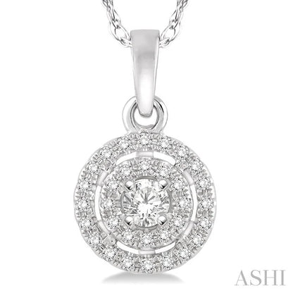 Round Shape Halo Diamond Fashion Pendant