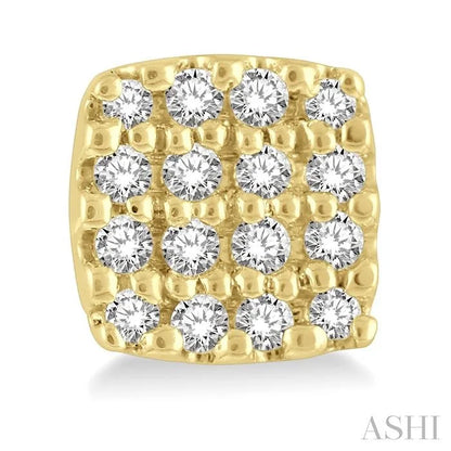 Cushion Shape Petite Diamond Fashion Earrings