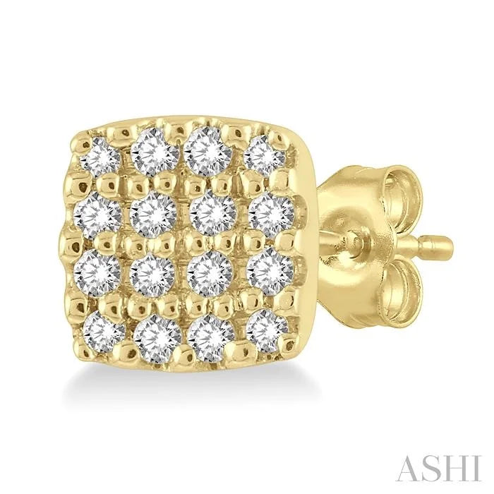 Cushion Shape Petite Diamond Fashion Earrings
