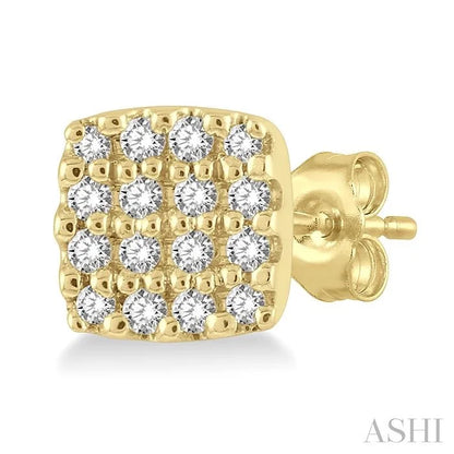 Cushion Shape Petite Diamond Fashion Earrings