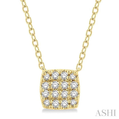 Cushion Shape Petite Diamond Fashion Pendant