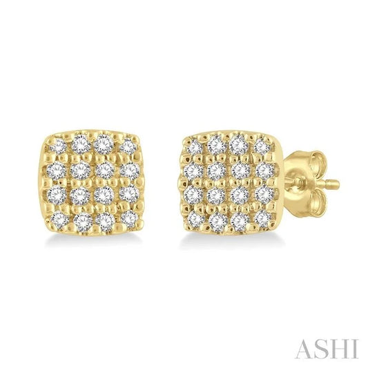 Cushion Shape Petite Diamond Fashion Earrings