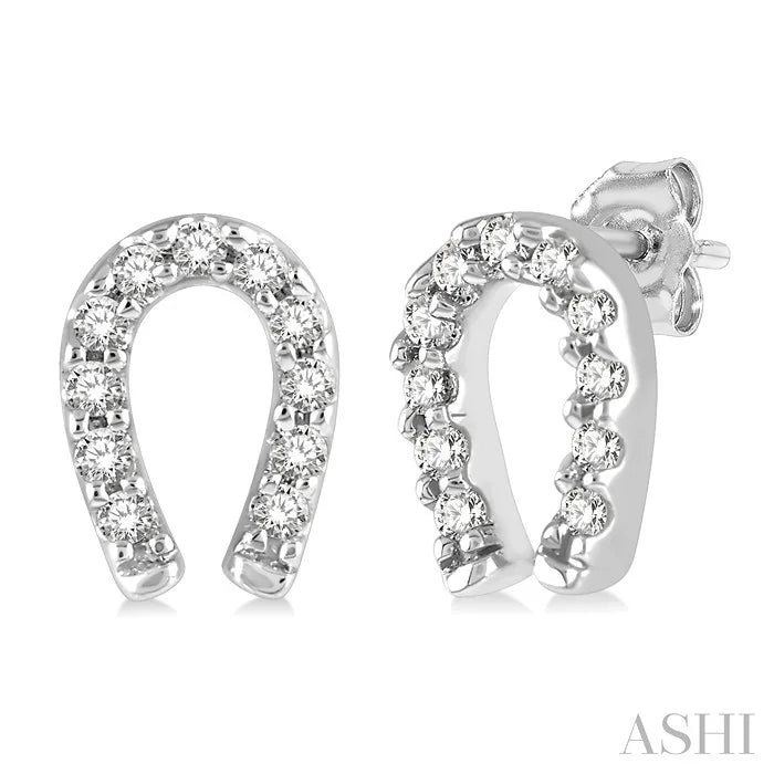 Horseshoe Petite Diamond Fashion Earrings