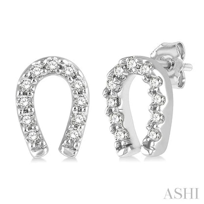 Horseshoe Petite Diamond Fashion Earrings