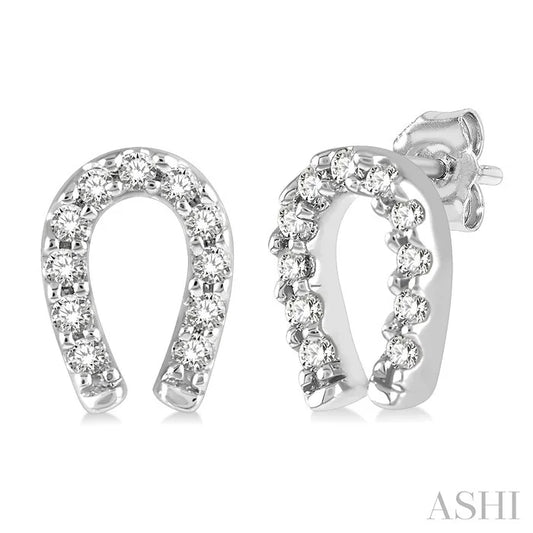 Horseshoe Petite Diamond Fashion Earrings