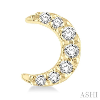 Star & Moon Petite Diamond Fashion Earrings