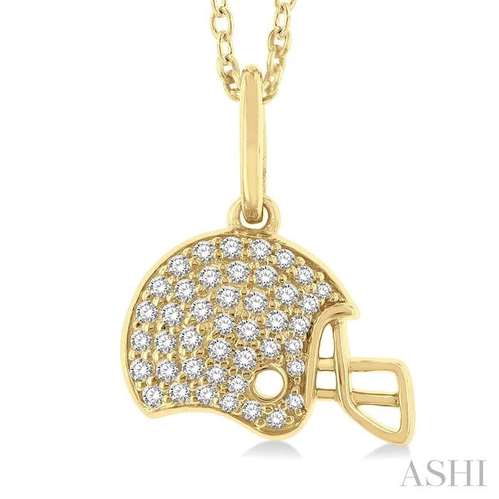Hockey Helmet Petite Diamond Fashion Pendant