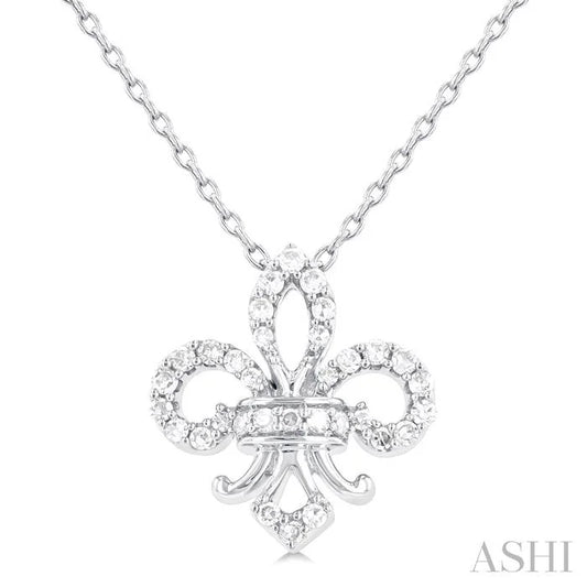 Fleur De Lis Petite Diamond Fashion Pendant