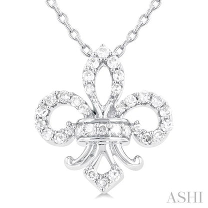Fleur De Lis Petite Diamond Fashion Pendant