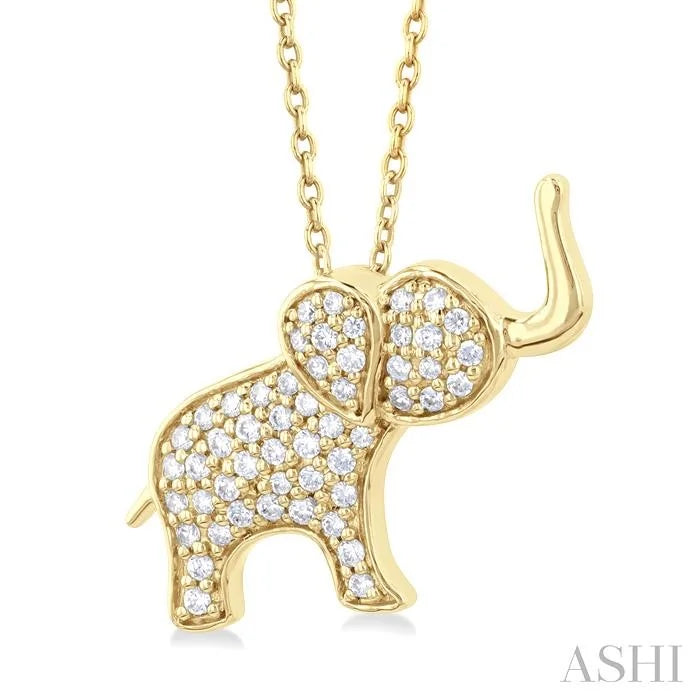 Elephant Petite Diamond Fashion Pendant