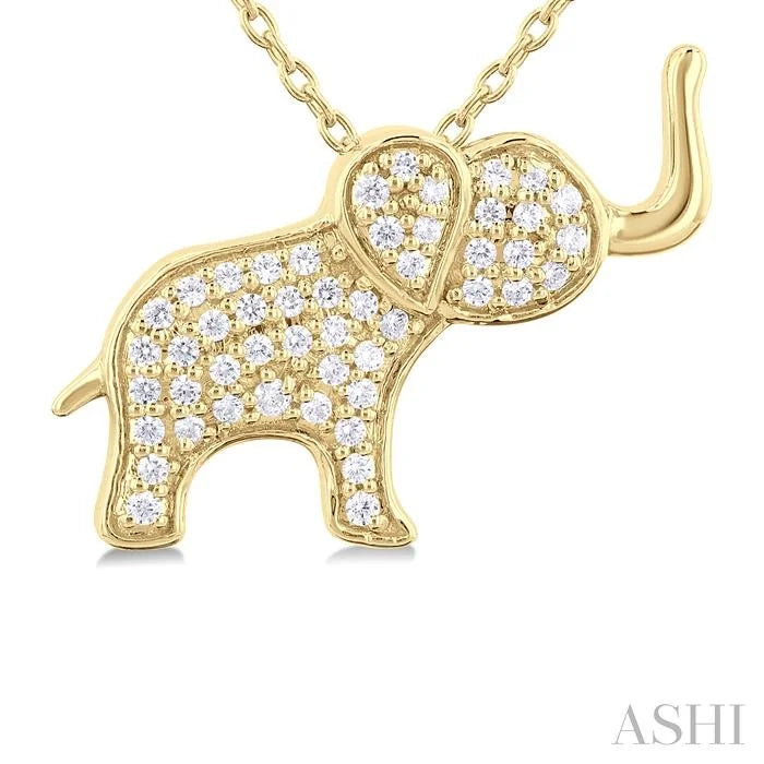 Elephant Petite Diamond Fashion Pendant